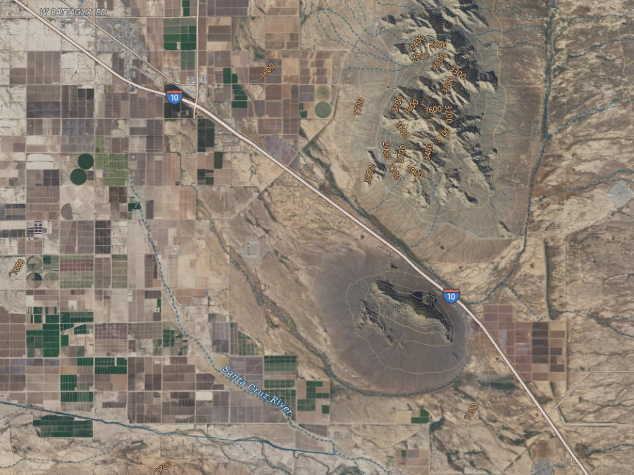 Aerial map of ZIP code 85141, Maricopa County, Arizona, showing highways, place names and the ZIP boundary